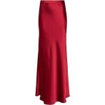Jupes longues rouge bordeaux en satin Taille XL pour femme 