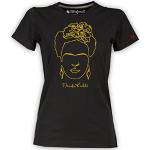 T-shirts noirs à manches courtes Frida Kahlo à manches courtes Taille XL look fashion pour femme 