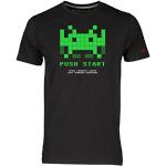 Blasfemus T-Shirt Space Invaders Game Anni 80 Vintage Nerd, Noir , Large
