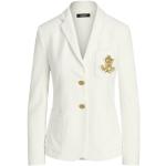 Blazers de créateur Ralph Lauren blancs avec broderie Taille XS look chic pour femme 