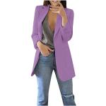 Vestes matelassées violets en cuir synthétique imperméables coupe-vents à manches longues Taille 5 XL plus size look fashion pour femme 