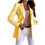 Vestes de ski d'automne jaunes en tweed imperméables coupe-vents à capuche à manches longues Taille L plus size look fashion pour femme 