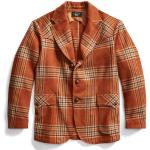 Blazers en cuir orange tressés en laine Taille XXL western pour homme en solde 