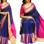 Robes en soie de mariage roses imprimé Indien bio Taille M pour femme 