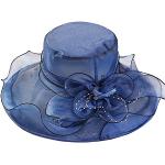 Chapeaux de mariage bleus en polyester à perles Tailles uniques look fashion pour femme 