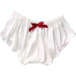 Culottes ouvertes pour la Saint-Valentin blanches en latex Taille M plus size look sexy pour femme 