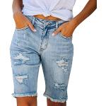 Jeans larges bleues claires Taille XL plus size look fashion pour femme 