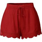 Bermudas rouges en dentelle Taille 4 XL plus size look fashion pour femme 