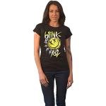 Blink-182 Big Smile Femme T-Shirt Manches Courtes Noir S 100% Coton Regular/Coupe Standard