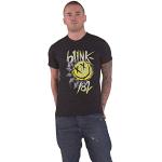 Blink-182 Big Smile Homme T-Shirt Manches Courtes Noir S 100% Coton Regular/Coupe Standard