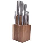 Couteaux de cuisine Jean Dubost gris acier en acacia compatibles lave-vaisselle en promo 