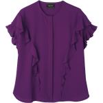 Blouses fluides LONGCHAMP violettes à volants Taille XL look sportif pour femme 