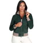 Vestes d'hiver d'automne D'arienzo vertes en cuir d'agneau Taille XL pour femme en promo 