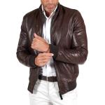Vestes d'hiver d'automne D'arienzo marron en cuir d'agneau Taille XL pour homme en promo 