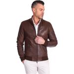 Vestes vintage D'arienzo marron en cuir d'agneau Taille XL pour homme en promo 