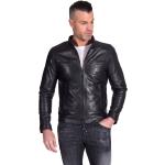 Vestes de moto  D'arienzo noires en cuir d'agneau Taille XS pour homme en promo 