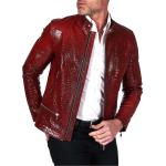 Vestes de moto  D'arienzo rouges en cuir verni Taille XL pour homme en promo 