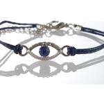 Bracelets porte-bonheurs bleus orientaux pour femme 