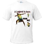 Blue Naja Tee Shirt Usain Bolt de la Gamme A Legend is Born de Marque Française (XXL)