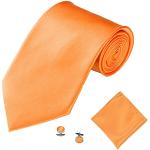Cravates Bluelans orange Tailles uniques look fashion pour homme 
