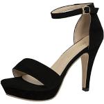 Sandales à talons noires Pointure 39,5 avec un talon de plus de 9cm look fashion pour femme 