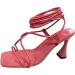 Sandales à talons roses Pointure 39,5 avec un talon entre 7 et 9cm look fashion pour femme 