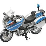 BMW R 1200 RT moto police bleue/blanche, échelle 1:12 bleu
