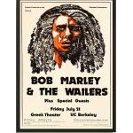 Affiches vintage noires en velours à motif Afrique Bob Marley contemporaines 