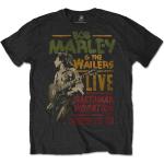 T-shirts noirs Bob Marley Taille XXL pour homme 