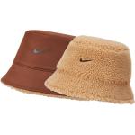 Bonnets Nike marron en polaire en laine look sportif pour femme 