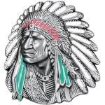 BOBIJOO Jewelry - Boucle de Ceinture Américaine Buste Indien Geronimo Fermeture Ardillon Métal Biker Ceinturon
