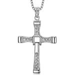 BOBIJOO Jewelry - Collier Croix Pendentif Inspiration Vin Diesel Fast and Furious Acier Inoxydable Argenté 316l