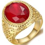 Chevalières Bobijoo Jewelry rouges en acier Taille 68 look fashion pour homme 