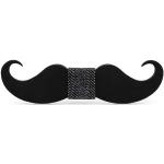 BOBIJOO Jewelry - Noeud Papillon Bois Foncé Moustache Fait Main Homme au Choix Gentleman Cravate - Taille unique, N07
