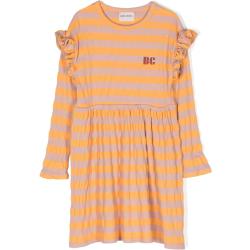 Bobo Choses robe rayée à volants - Orange