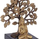 Statuettes en bois dorées en bois à motif Bouddha 