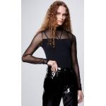 Body de créateur Calvin Klein noirs en nylon à manches longues Taille S pour femme en promo 