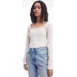 Body de créateur Calvin Klein beiges en jersey à manches longues éco-responsable Taille 3 XL pour femme en promo 