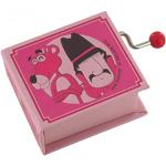 Boîte à musique/boîte musicale à manivelle en carton en forme de livre avec mécanisme musical de 18 notes - La panthère rose (Henry Mancini)