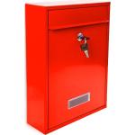 Boîtes aux lettres design Helloshop26 rouges en métal contemporaines 