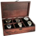 Boîtes à montres pour la Saint-Valentin marron en bois pour homme 