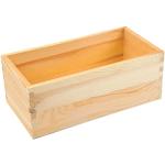 Alsino Boîte de rangement en bois naturel sans poignées et sans couvercle Boîte en bois à usage général - pour la maison, le bureau, les loisirs, 21 x 11 x 8 cm