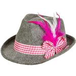 Chapeaux de déguisement Boland roses à carreaux en feutre 57 cm look fashion 