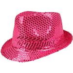 Chapeaux de déguisement de soirée Boland rose bonbon à paillettes look fashion 