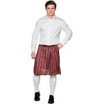 Jupes écossaises de soirée Boland rouges à carreaux au genou Tailles uniques look fashion pour femme en promo 