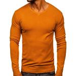 BOLF Homme Pull Chandail Sweat-Shirt Pullover Maille Fine Col V Chemise a Manches Longues Chaleur Classic Outdoor Casual Style YY03 Camel XL [5E5]