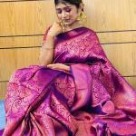 Robes en soie de mariage imprimé Indien pour femme 
