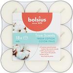 Bougies chauffe plat Bolsius blanches enduites à motif fleurs en lot de 18 