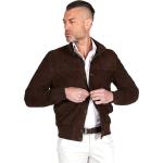 Vestes en cuir D'arienzo marron en velours Taille XL pour homme en promo 