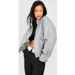 Manteaux en laine Boohoo gris à rayures à manches longues Taille XS look sportif pour femme en promo 